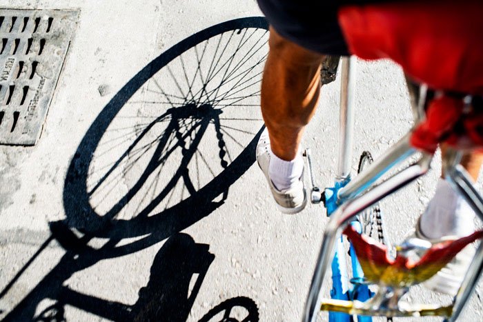 abstrakt foto af en trehjulet cykelvogn i Chaing Mai, Thailand kvaliteter af et godt fotografi